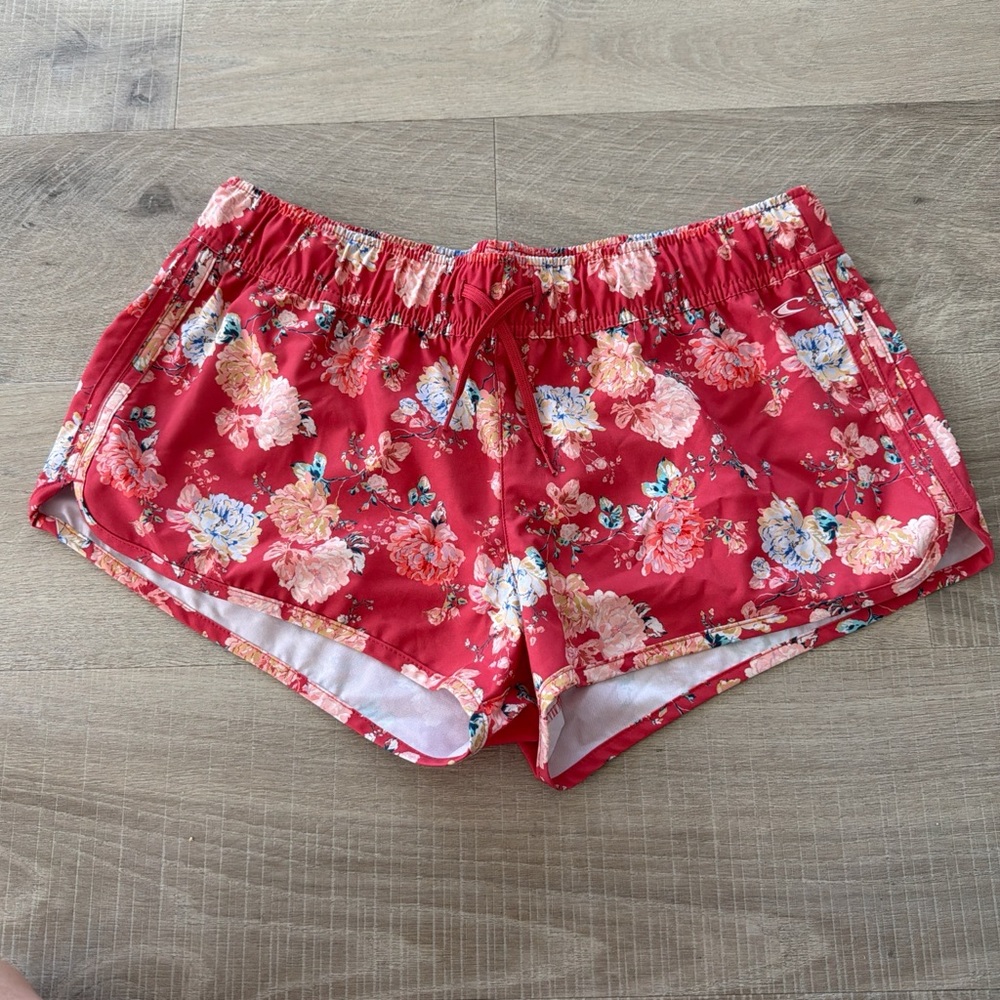 Champion Red Floral Print Shorts